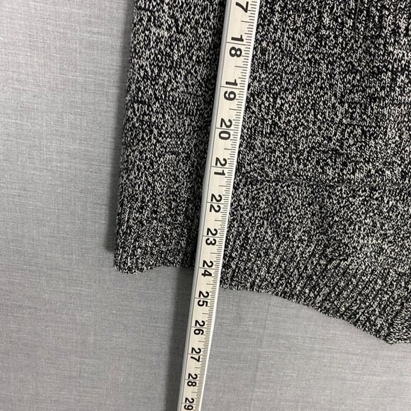 Roots Open Front Cardigan Sz Small Black and White Heather Heavy Knit - Picture 9 of 9